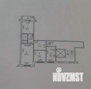 3-к квартира, вторичка, 62м2, 2/10 этаж