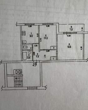2-к квартира, вторичка, 51м2, 2/9 этаж