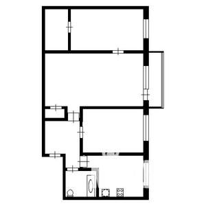 3-к квартира, вторичка, 58м2, 3/5 этаж